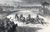Trotting Race, National Horse Fair, Cambridge, Massachusetts, September 23, 1865, artist's impression, detail