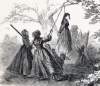 "Hanging of Mrs Hiller by Men in Disguise," from Frederick Sumner's, "Rebel Barbarities in Texas," artist's impression, detail