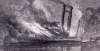Destruction of the steamboat "Ruth" on the Mississippi, the night of August 3-4, 1863, artist's impression, detail
