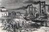 The Federal fleet docks at the levee at Vicksburg, Mississippi, July 4, 1863, artist's impression, detail