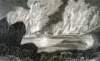 Volcanic activity at night on Mount Kilauea, Hawaii, Hawaiian Islands, 1866, artist's impression