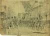 Union General Sherman reviewing his troops, Savannah, Georgia, January 1865, William Waud, zoomable image