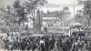 Dedication of Whitney-Ladd Monument, Lowell, Massachusetts, artist's impression, zoomable image