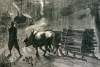 Edwin Forbes, "Winter," Harper's Weekly Magazine, January 20, 1866, detail