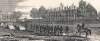 Ruins of Carlisle Barracks, Carlisle, Pennsylvania, July 1863, artist's impression, detail, zoomable image